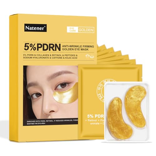 Natener 30 Pairs Gold Under Eye Patches - Brighten, Firm & Hydrate