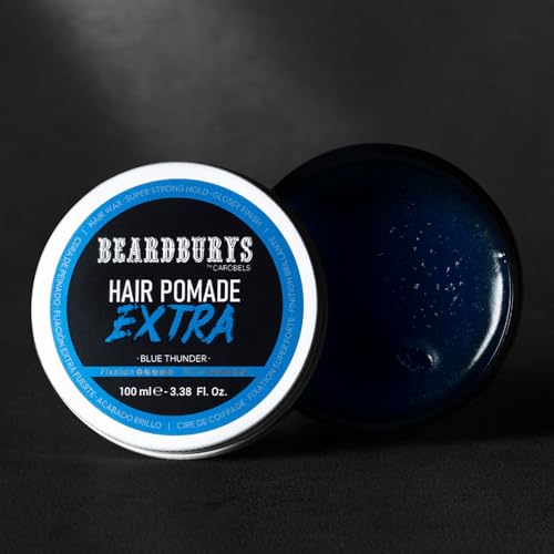 Beardburys Extra Strong Hold Hair Pomade for Men, High Shine, Long Lasting, 3.5 Fl Oz