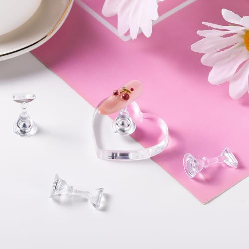 Nail Stand with 300 Double-Sided Tape | Magnetic Acrylic Holder