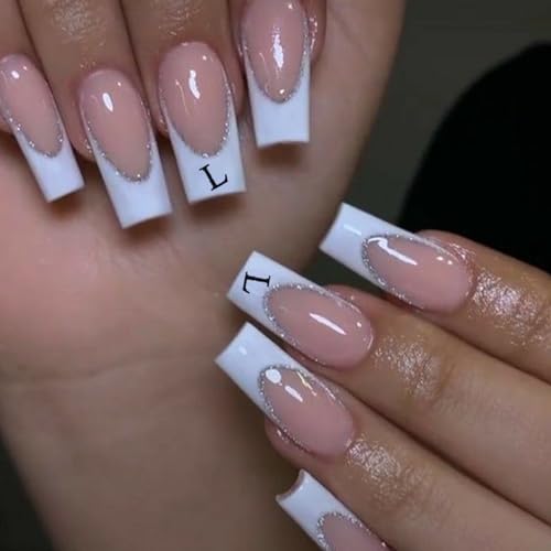 3D Metallic Gold & Silver Alphabet Nail Art Stickers - 8 Sheets