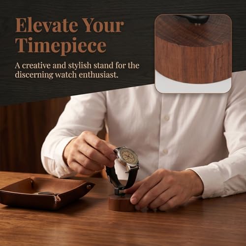 Elegant Wooden Watch Display Stand for Men & Women