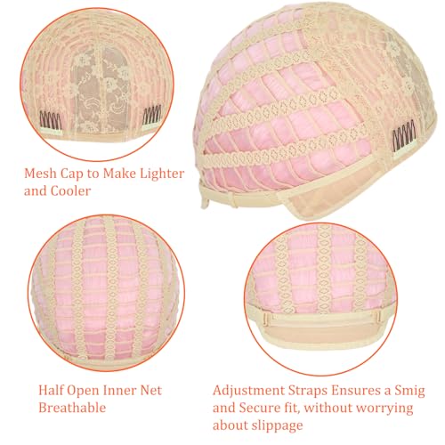 Orgwigs 24-Inch Pink Glow-in-the-Dark Synthetic Wig for Cosplay