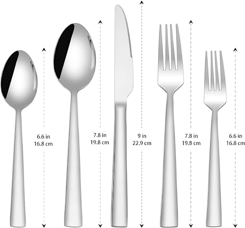 CXJY 10-Piece Stainless Steel Flatware Set for 2 - Mirror Polished Cutlery