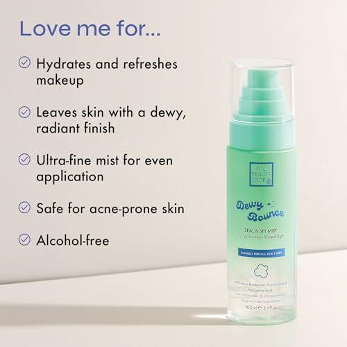 The Beauty Crop Dewy Bounce Seal & Set Mist - Hydrating Makeup Spray