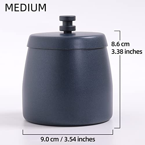 Stainless Steel Ashtray with Lid - Smokeless & Windproof