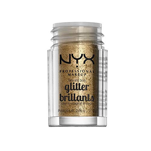 NYX Professional Makeup Face & Body Glitter, Bronze - 0.08 oz (Pack of 2)