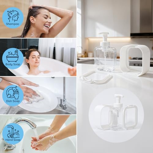 Segbeauty 300ml Foaming Soap Dispenser - 2 Pack Refillable Pump Bottles