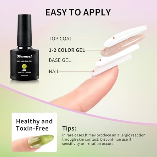 Heemeei Cat Eye Gel Nail Polish Set 6x8ml with Magnetic Stick – Variation Set1