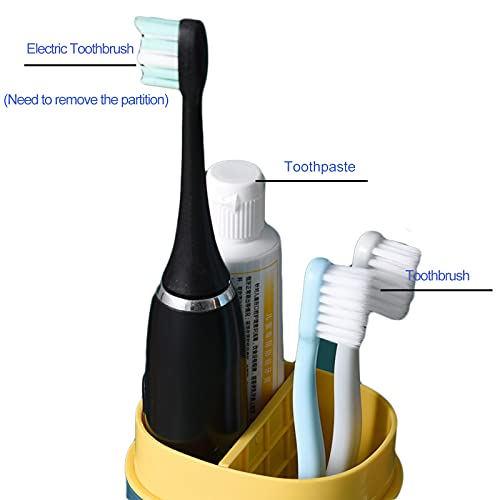 Blue Travel Toothbrush Case 3-in-1 Portable Organizer for Toothbrush, Toothpaste & Comb