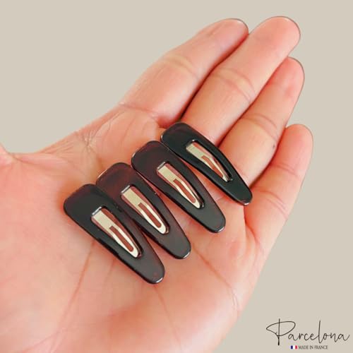 Parcelona Mini Tortoise Shell Hair Clip Set of 4 for Women