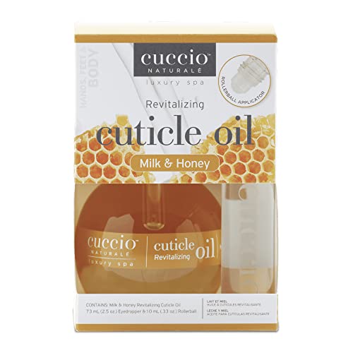 Cuccio Naturale Milk and Honey Cuticle Oil Set - 2 Pack for Stronger Nails