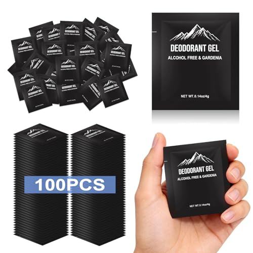0.14oz Mini Deodorant Gel (Pack of 100) - Aluminum Free, Travel Size
