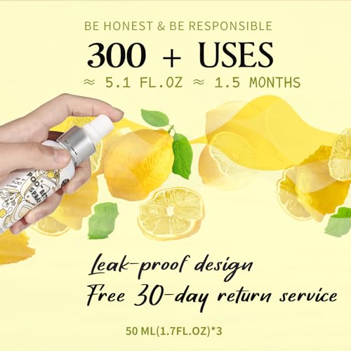 Clean-n-Fresh Citrus Toilet Spray - Travel Size Odor Eliminator, 5.1 Fl Oz (Pack of 3)