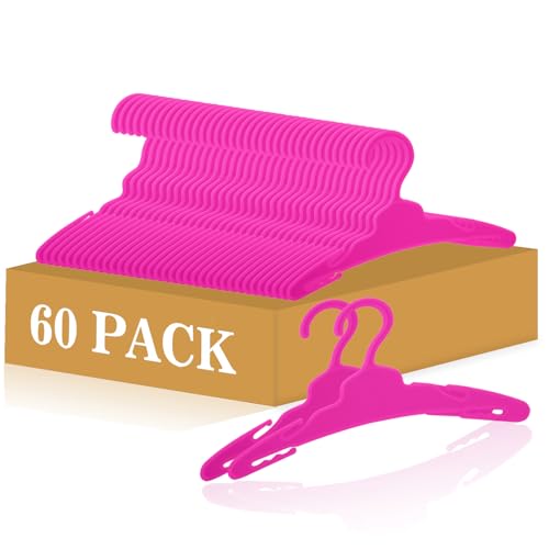 60 Rose Red Doll Clothes Hangers for 18-Inch Dolls - Non-Slip & Space-Saving