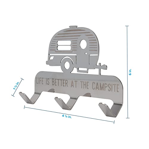 Camco Life is Better at The Campsite 3-Hook Key/Leash Hanger
