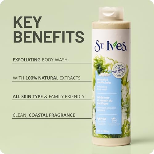 St. Ives Exfoliating Body Wash with Sea Salt & Kelp - 22 Fl Oz