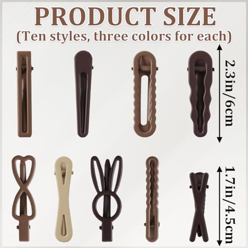 30 Pack Alligator Hair Clips - Thick & Thin Hair Styling Accessories for Women & Girls