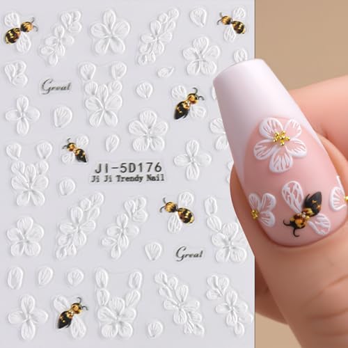 4 Sheets Floral Nail Stickers for DIY Manicure - Spring & Summer Designs