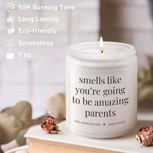 Lavender Soy Wax Candle for New Parents - Gift for Expecting Moms & Dads