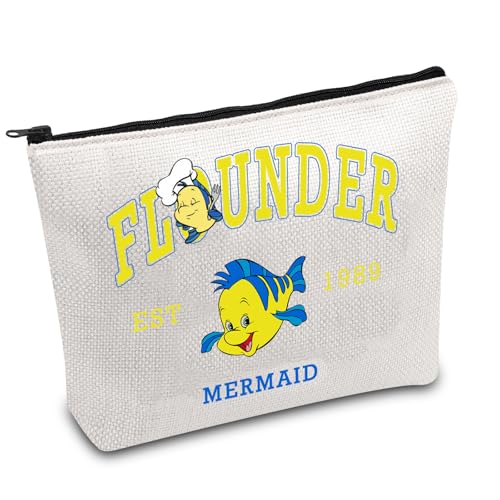 Cartoon Fish Inspired Canvas Cosmetic Pouch - Travel Makeup Organizer Bag