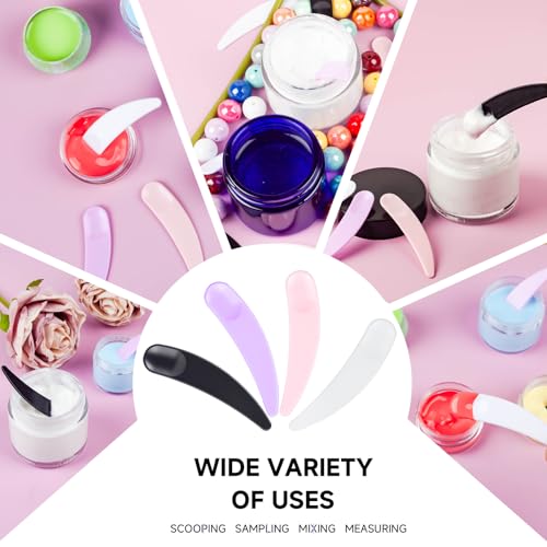 100 PCS Mini Makeup Spatulas - Reusable Plastic Beauty Tools