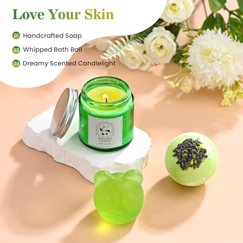 9-Piece Panda Self-Care Gift Set for Women with Blanket, Mug, and Spa Items