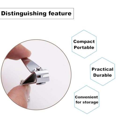 2'' Mini Stainless Steel Nail Clipper Set with File - 6 Pack