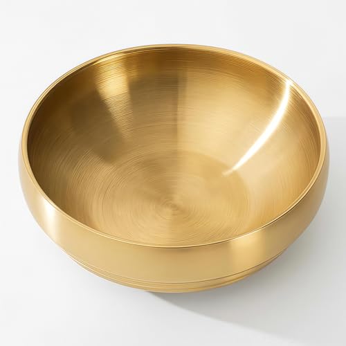 7.4-Inch Gold Decorative Bowl - Modern Centerpiece for Home Decor