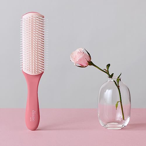 Diane Pro Nylon Pin Hairbrush for Curly Hair - Heat-Resistant Detangler