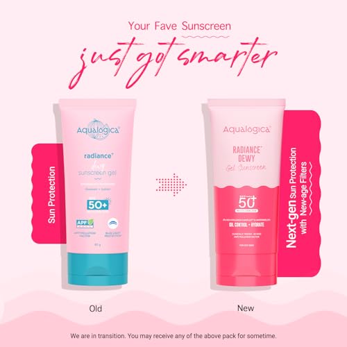 Aqualogica Radiance+ Dewy Sunscreen SPF 50 - 2.82 oz with Niacinamide & Watermelon