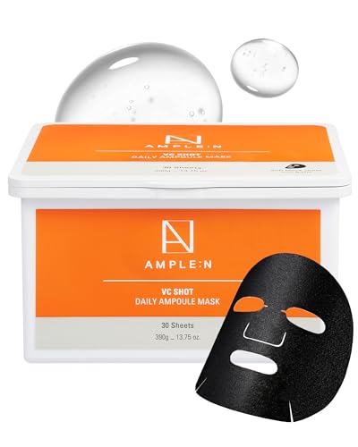 AMPLE:N VC Shot Daily Vitamin C Sheet Mask Tub - 30 Count Brightening