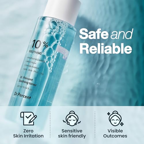 dr.percent Soothing 10% Toner with CICA & Heartleaf for Sensitive Skin