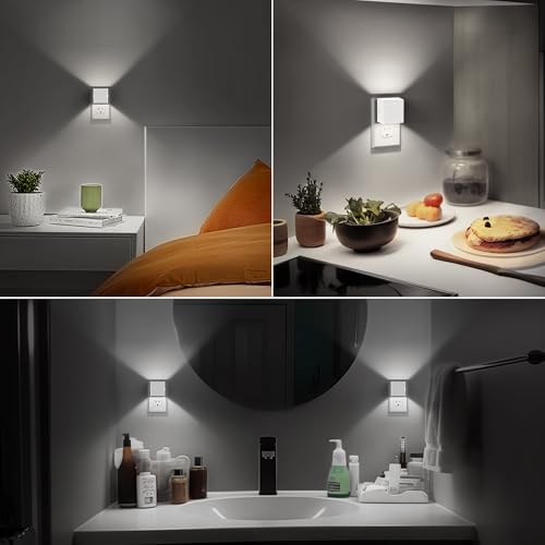 Adjustable Wall Night Light with Dusk to Dawn Sensor | 2 Pack