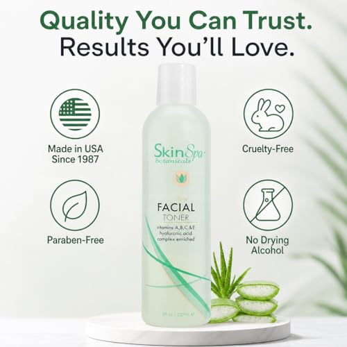SkinSpa Hydrating Facial Toner with Hyaluronic Acid & Vitamins - 8 Oz