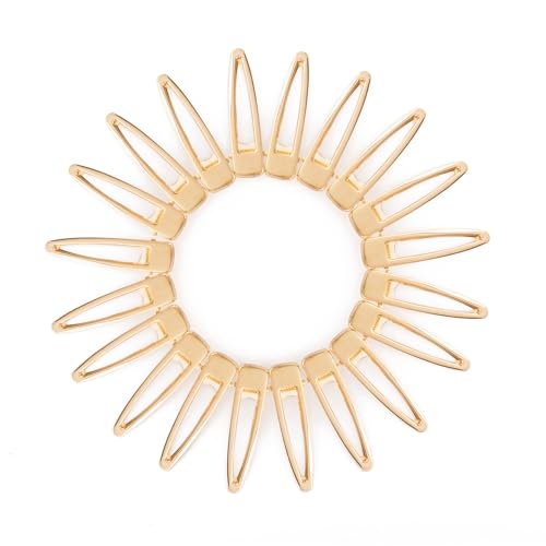 2.6 Inch Metal Single Prong Hair Clips - 20 Pack DIY Hair Styling Barrettes