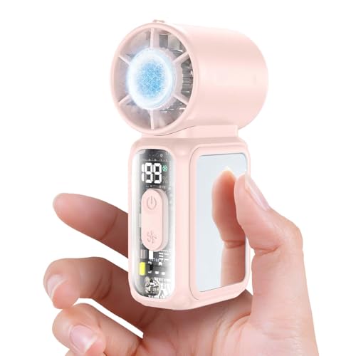 W & O Handheld Mini Fan - Portable Semiconductor Cooling Fan with 20000RPM, Rechargeable 4300mAh Battery