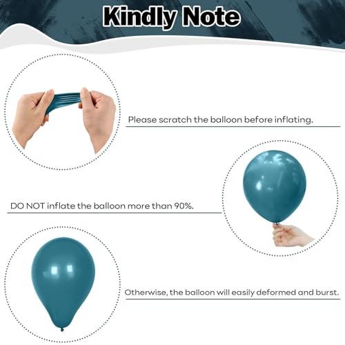 60 Pcs Boho Sage Green & Blue 12 Inch Balloons for Parties
