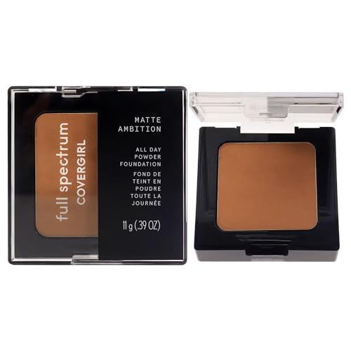 COVERGIRL Matte Ambition All Day Powder Foundation Medium-Tan Neutral 0.39oz
