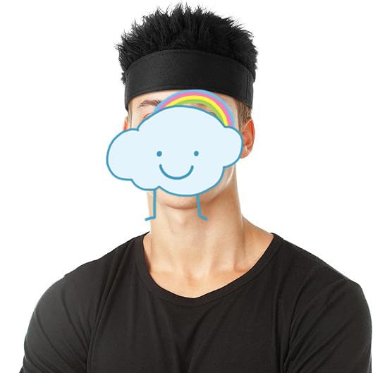 Funny Men's Spiked Wig Beanie - Adjustable Hip-Hop Style Hat