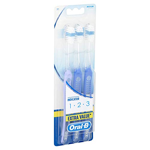 Oral-B 1-2-3 Indicator Manual Toothbrush - Colorful Pack of 1, 60g
