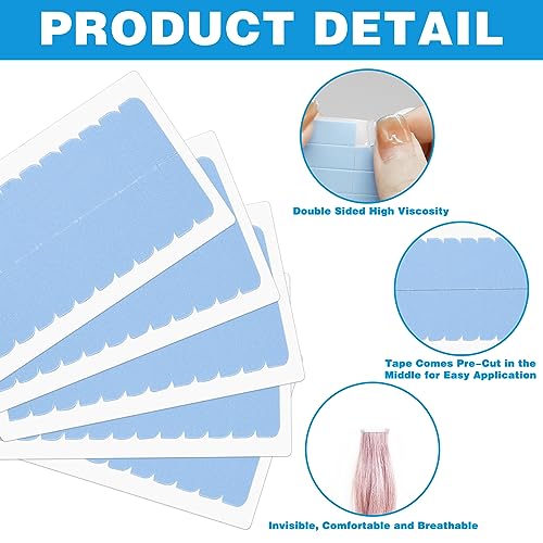 CANIPHA 120Pcs Double-Sided Hair Extension Tape - Strong Adhesive