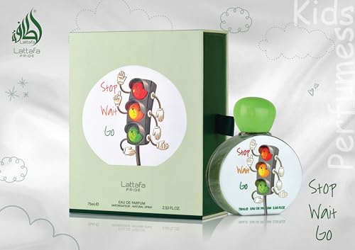 Lattafa Pride Stop Wait Go Eau de Parfum for Kids - Fresh Musk Fruity 2.53 Fl Oz