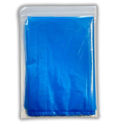 Bearded Butchers 10 Pack Disposable Blue Poly Lug Liners - 1.5 Mil Thick for 50 lb Totes, Ideal for Meat Processing