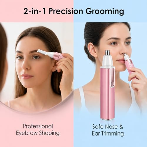 TailWaggers 2-in-1 Rechargeable Nose & Ear Hair Trimmer - Waterproof