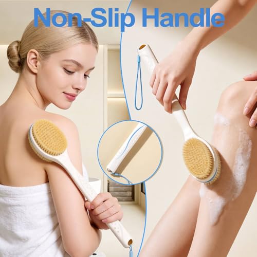 Extendable Back Scrubber - 17.5" to 31.9" Dual-Sided Brush