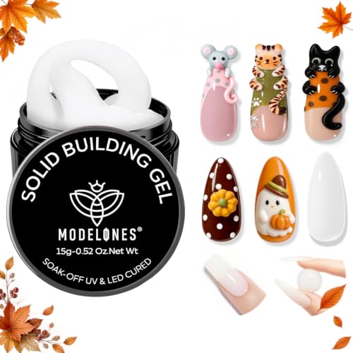 Modelones A1 Milky White Solid Nail Builder Gel 15g – 3D Sculpting Gel