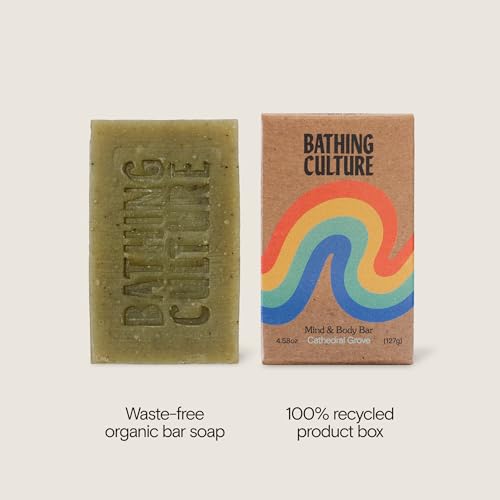 Bathing Culture Organic Exfoliating Soap Bar with Chlorella & Aloe, 4.58 oz