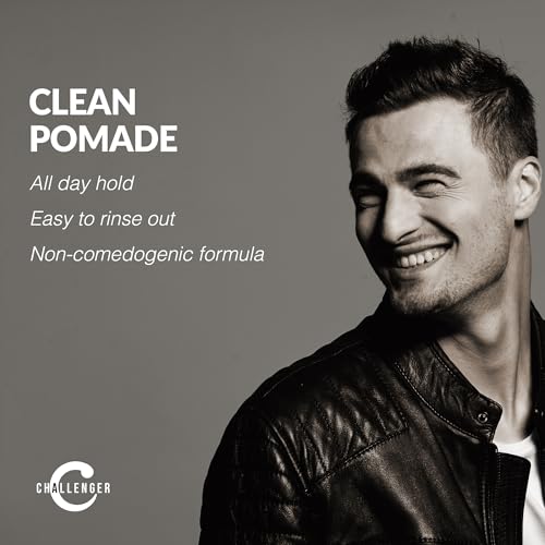 Challenger Men's Clean Cream Pomade, 1.5 oz - Fragrance Free, Medium Firm Hold