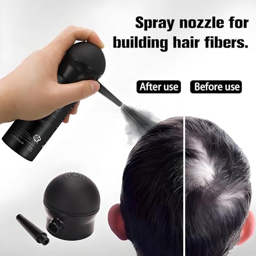 Hair Fiber Spray Applicator with Hairline Optimizer - Precision Pump Nozzle