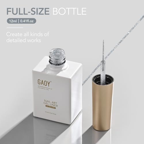 GAOY Silver Cat Eye Gel Nail Polish Art Liner - 12ml Glitter